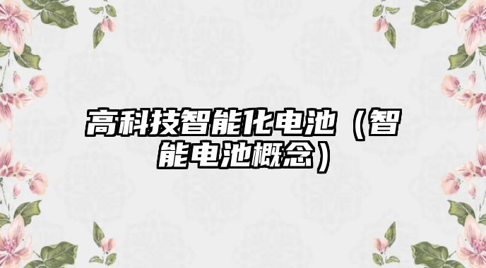 高科技智能化電池（智能電池概念）