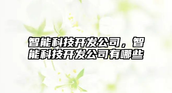 智能科技開發(fā)公司，智能科技開發(fā)公司有哪些