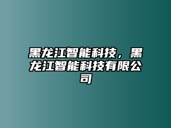 黑龍江智能科技，黑龍江智能科技有限公司