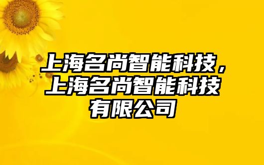 上海名尚智能科技，上海名尚智能科技有限公司