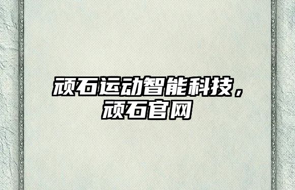 頑石運動智能科技，頑石官網