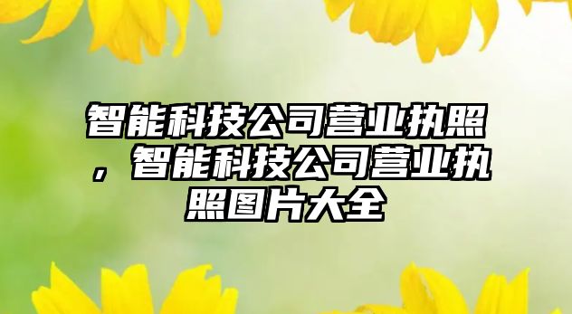 智能科技公司營業執照，智能科技公司營業執照圖片大全