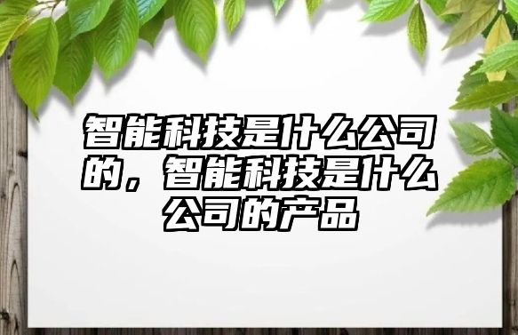 智能科技是什么公司的，智能科技是什么公司的產品