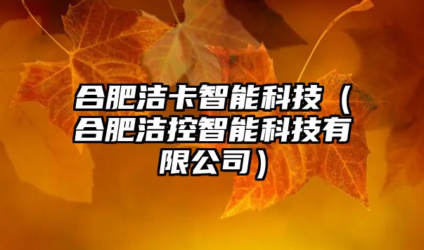 合肥潔卡智能科技（合肥潔控智能科技有限公司）