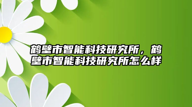 鶴壁市智能科技研究所，鶴壁市智能科技研究所怎么樣