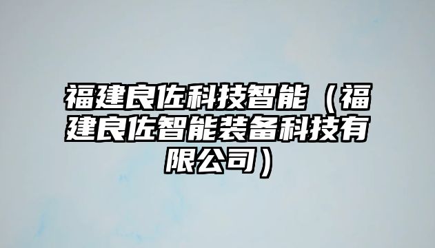 福建良佐科技智能（福建良佐智能裝備科技有限公司）