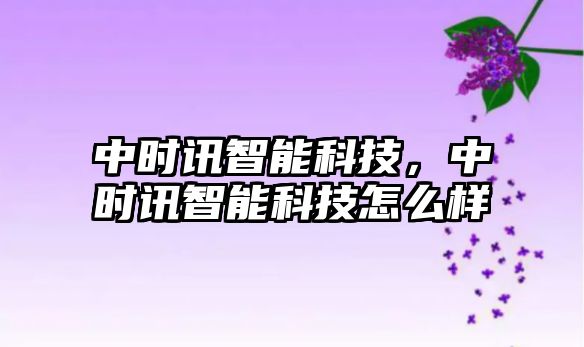 中時訊智能科技，中時訊智能科技怎么樣