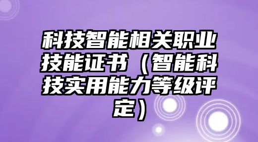 科技智能相關職業技能證書（智能科技實用能力等級評定）