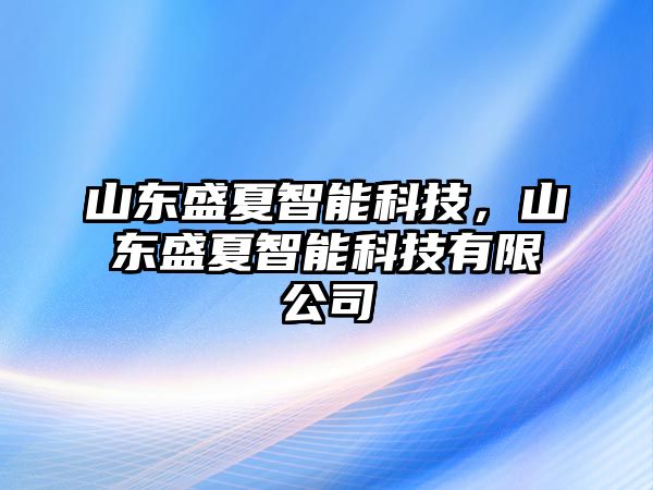 山東盛夏智能科技，山東盛夏智能科技有限公司