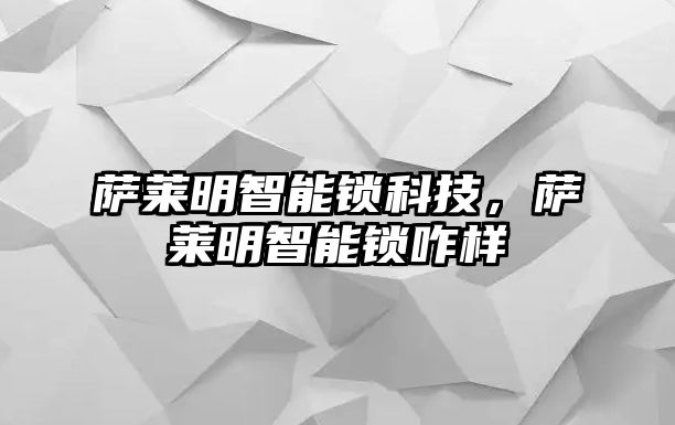 薩萊明智能鎖科技，薩萊明智能鎖咋樣