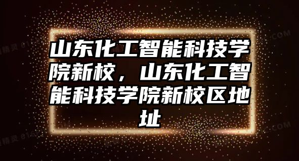 山東化工智能科技學院新校，山東化工智能科技學院新校區地址