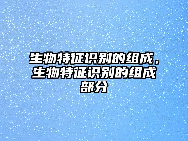 生物特征識別的組成，生物特征識別的組成部分