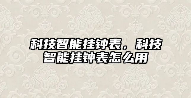 科技智能掛鐘表，科技智能掛鐘表怎么用