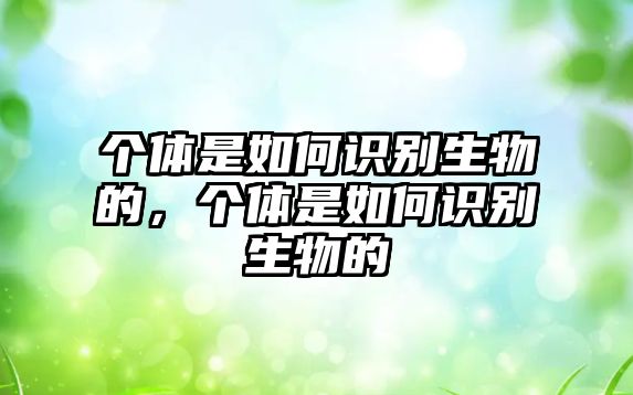 個體是如何識別生物的，個體是如何識別生物的