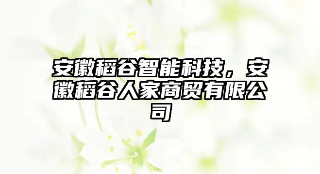 安徽稻谷智能科技，安徽稻谷人家商貿有限公司