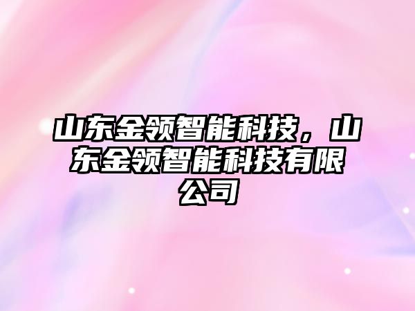 山東金領智能科技，山東金領智能科技有限公司