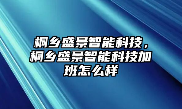 桐鄉(xiāng)盛景智能科技，桐鄉(xiāng)盛景智能科技加班怎么樣