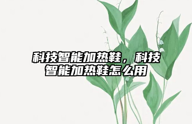 科技智能加熱鞋，科技智能加熱鞋怎么用