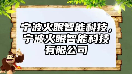 寧波火眼智能科技，寧波火眼智能科技有限公司