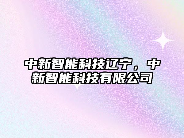 中新智能科技遼寧，中新智能科技有限公司