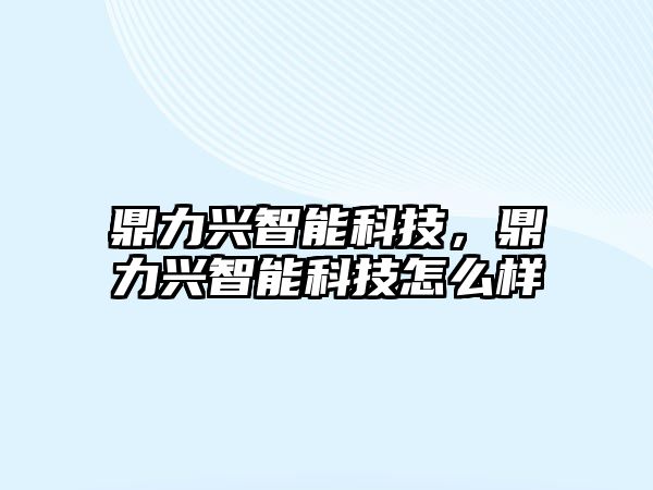 鼎力興智能科技，鼎力興智能科技怎么樣