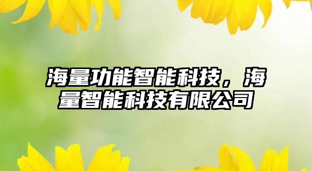 海量功能智能科技，海量智能科技有限公司