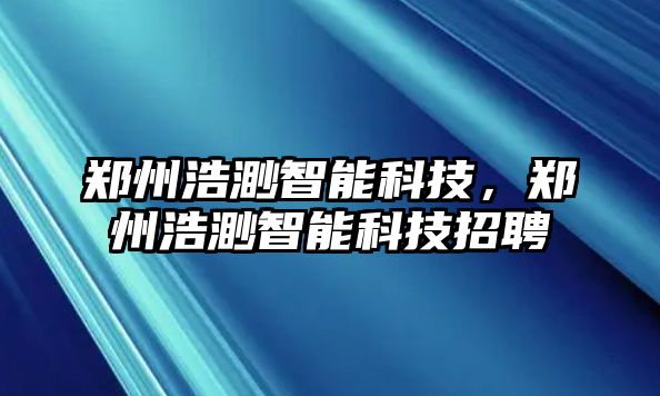 鄭州浩渺智能科技，鄭州浩渺智能科技招聘