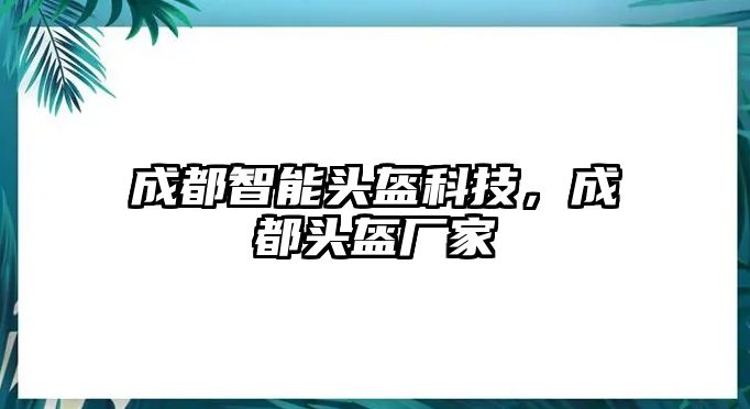 成都智能頭盔科技，成都頭盔廠家