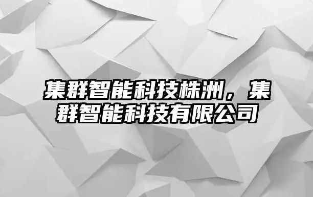 集群智能科技株洲，集群智能科技有限公司