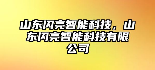 山東閃亮智能科技，山東閃亮智能科技有限公司