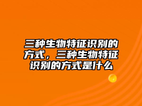 三種生物特征識別的方式，三種生物特征識別的方式是什么