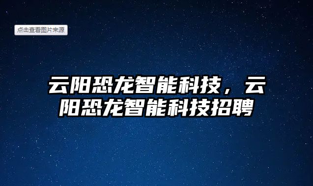 云陽恐龍智能科技，云陽恐龍智能科技招聘