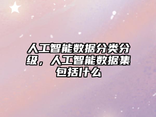 人工智能數(shù)據(jù)分類分級，人工智能數(shù)據(jù)集包括什么